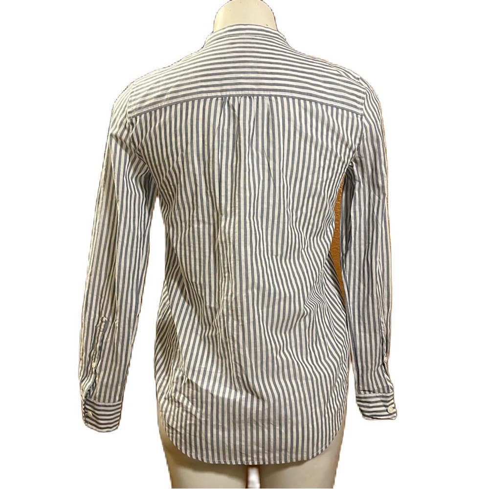 J.Crew Factory Ruffle Front Striped Popover Shirt - Picture 3 of 11